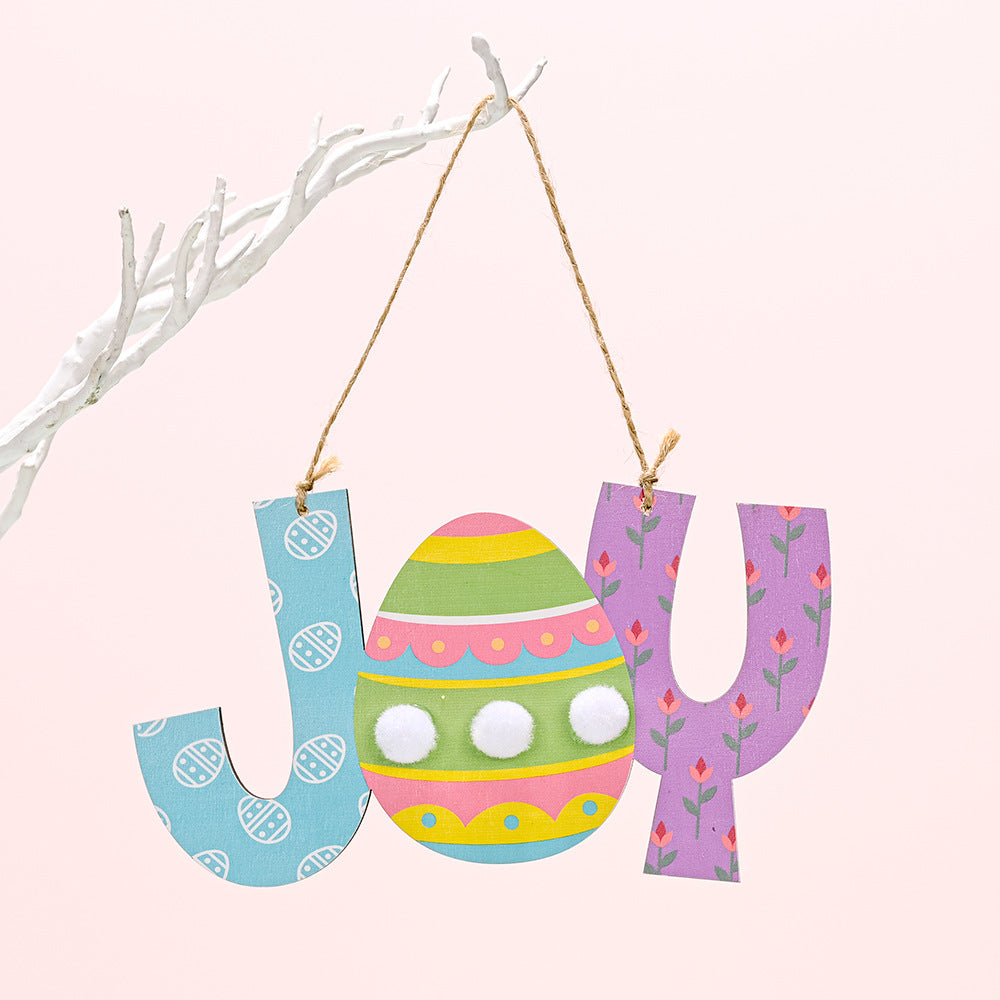 Wholesale Easter Rabbit Eggs Wooden Decorations